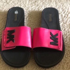 Hot Pink Michael Kors Slides